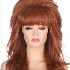 80s Peggy Bouffant Auburn Red Vintage Costume WIG *NEW*